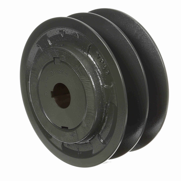 2 Groove Cast Iron Finish Bore Fhp Variable Pitch Sheave, 2VP62X1